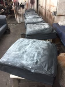 Damaged Leather Couch